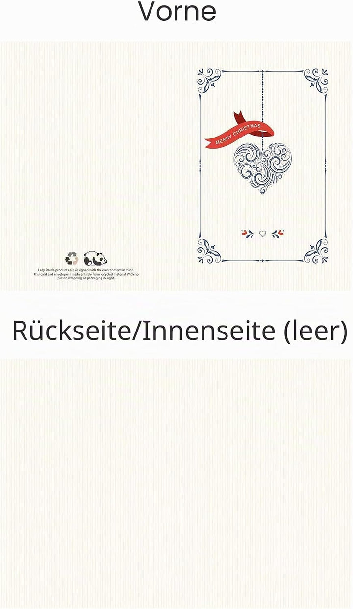 48 recycelte, umweltfreundliche, moderne Weihnachtskarten (Auf Englisch)
