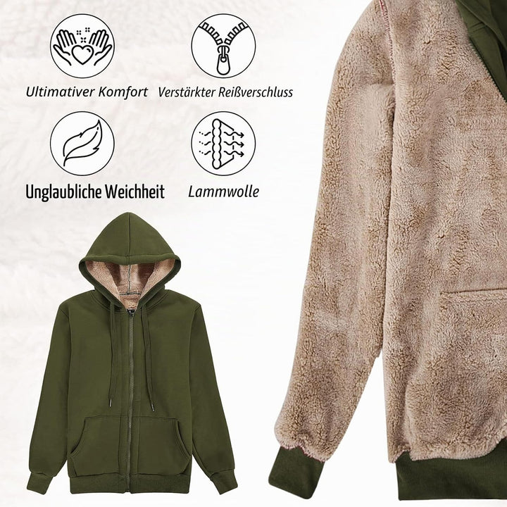 UMIPUBO Hoodie Damen Sweatjacke Fleecejacke Kapuzenpullover Warm Oberteil, Herbst und Winter Sweatsh