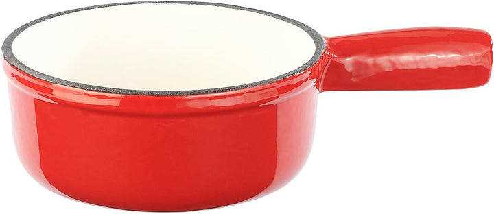 Rosenstein &amp; Söhne Gusseisen Fondue: 2er-Set Käsefondue-Töpfe aus Gusseisen, 16 cm (Swiss Fondue-Set