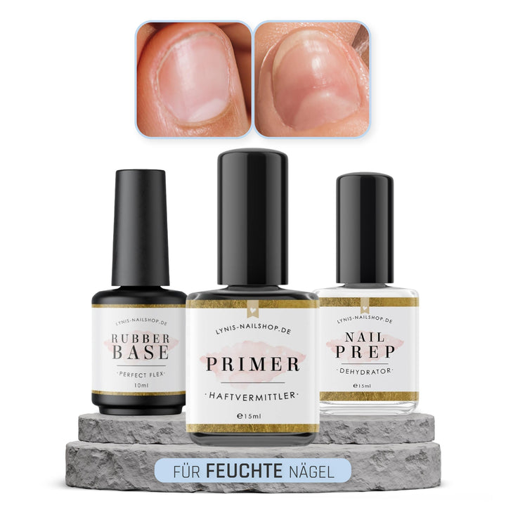 Primer HAFTUNGS-Set für FEUCHTE Nägel für wenige Liftings mit Primer, Dehydrator & Perfect Flex für