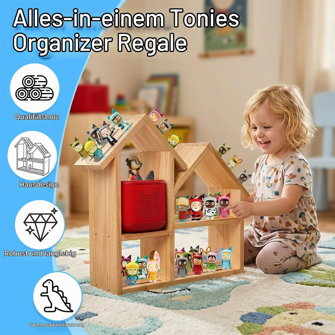 Gieanoo für Tonies Regal Kompatibel mit Toniebox 2/1, Magnetische Tonies Aufbewahrung für 30–40 Toni