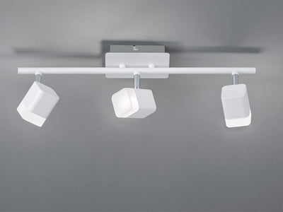 Reality Leuchten LED Deckenleuchte Roubaix R82153131, Metall, Weiss matt, Acryl weiss, 3 x 4 Watt