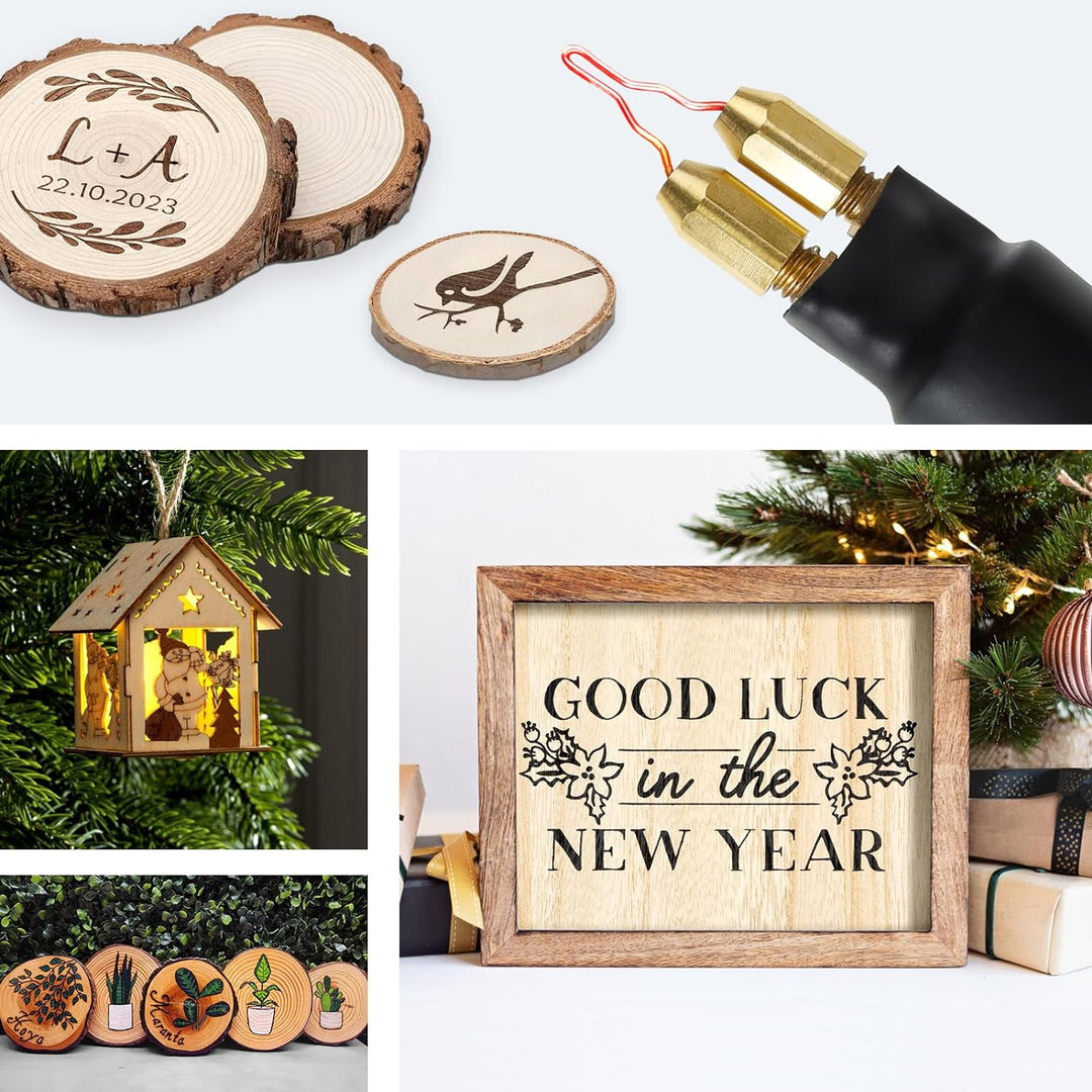 Brandmalerei Holzbrenner Set mit einstellbarer Temperatur Holzbrenner Set mit zwei Stiften für