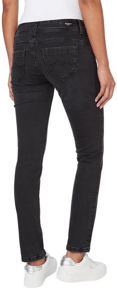 Pepe Jeans Damen Jeans New Brooke 24W / 32L Black (Denim-vs1), 24W / 32L Black (Denim-vs1)