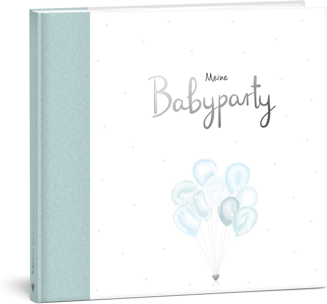 mintkind® Gästebuch "Meine Babyparty" Blau I Babyparty Geschenk Junge & Mädchen I Baby Shower & Baby