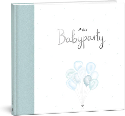 mintkind® Gästebuch "Meine Babyparty" Blau I Babyparty Geschenk Junge & Mädchen I Baby Shower & Baby