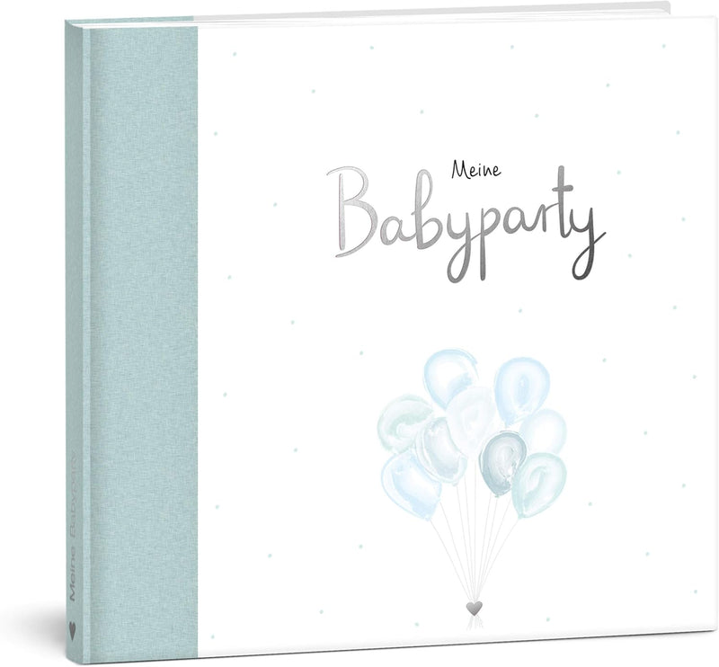 mintkind® Gästebuch "Meine Babyparty" Blau I Babyparty Geschenk Junge & Mädchen I Baby Shower & Baby
