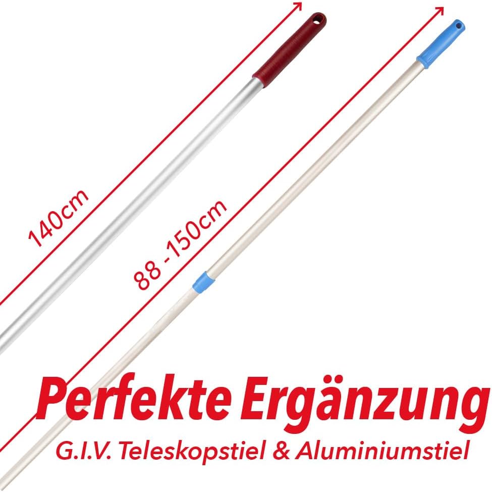 G.I.V. Profi Klapphalter mit Fusstaste 50cm hellblau für Grossflächen - Mopphalter für Taschenmopps