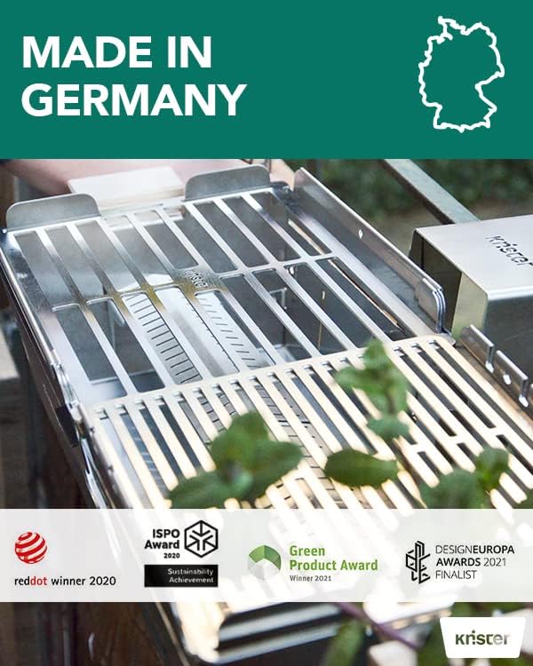 Knister Mobiler Holzkohle-Grill | Ideal Als Camping Grill & Feuerschale | Für 2-6 Personen | Mit Mas