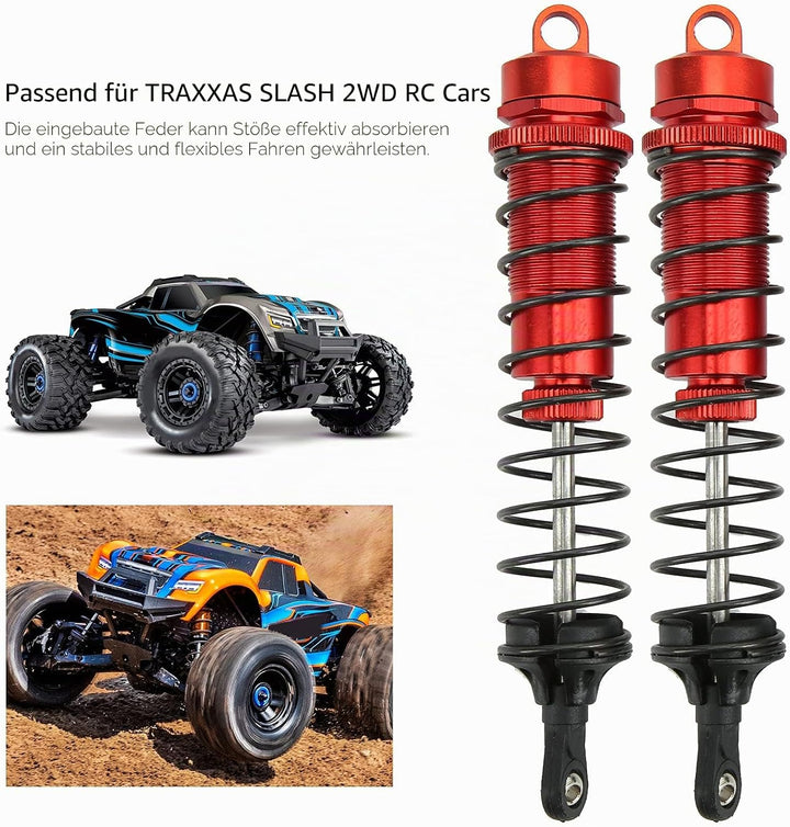 RC Stossdämpfer, 2Pcs Robust RC 140mm Ölgefüllter Einstellbarer Stossdämpfer Dämpfer für TRAXXAS SLA