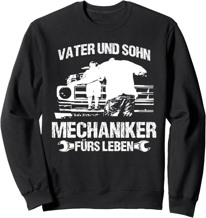 Vater und Sohn - Lustiges Vater Papa Mechaniker Sweatshirt