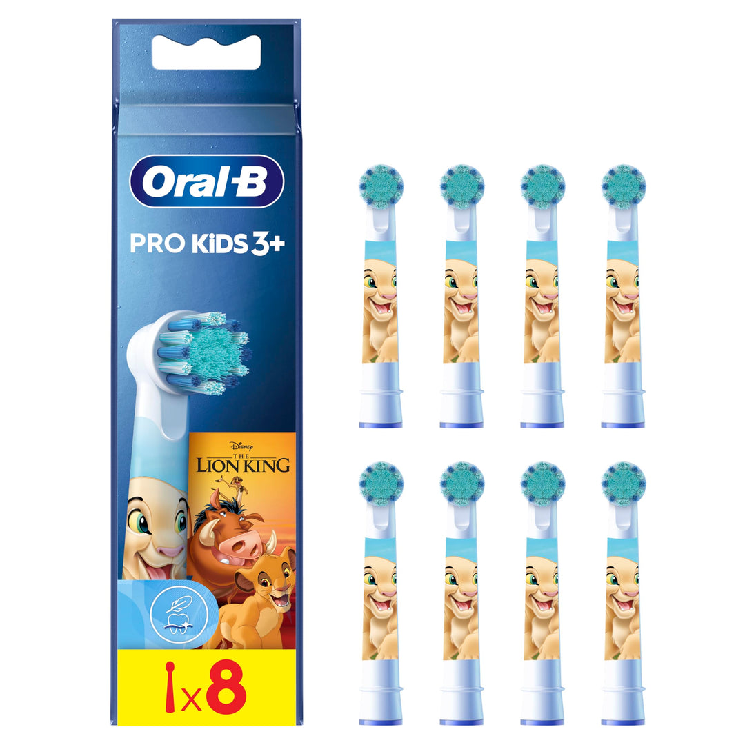 Oral-B Pro Kids König der Löwen Aufsteckbürsten für elektrische Zahnbürste, 8 Stück, extra weiche Bo