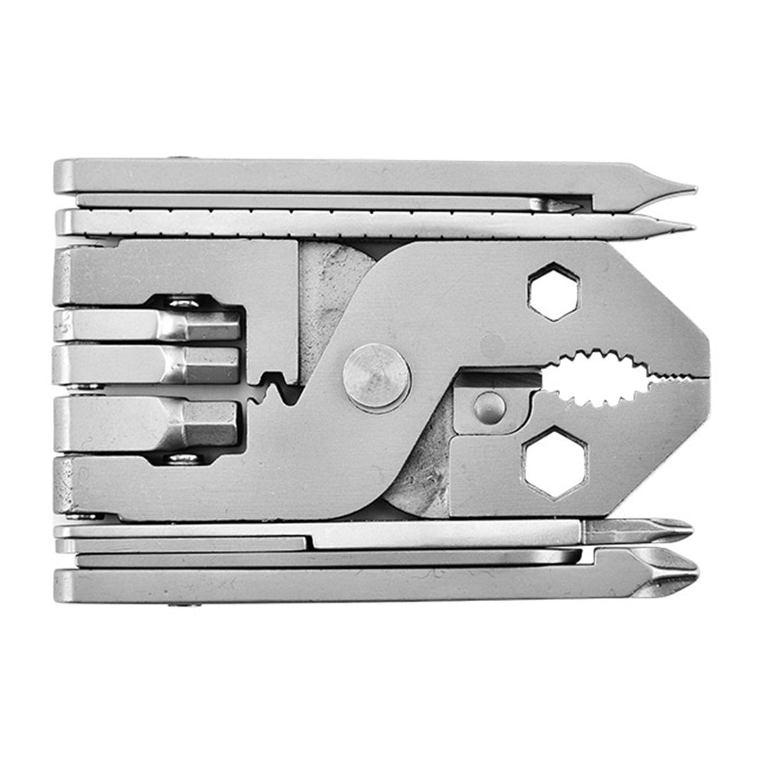 Kompakte Zange, Multitool, Schlüsselanhänger-Werkzeug, Faltbares Taschenwerkzeug aus Edelstahl mit S