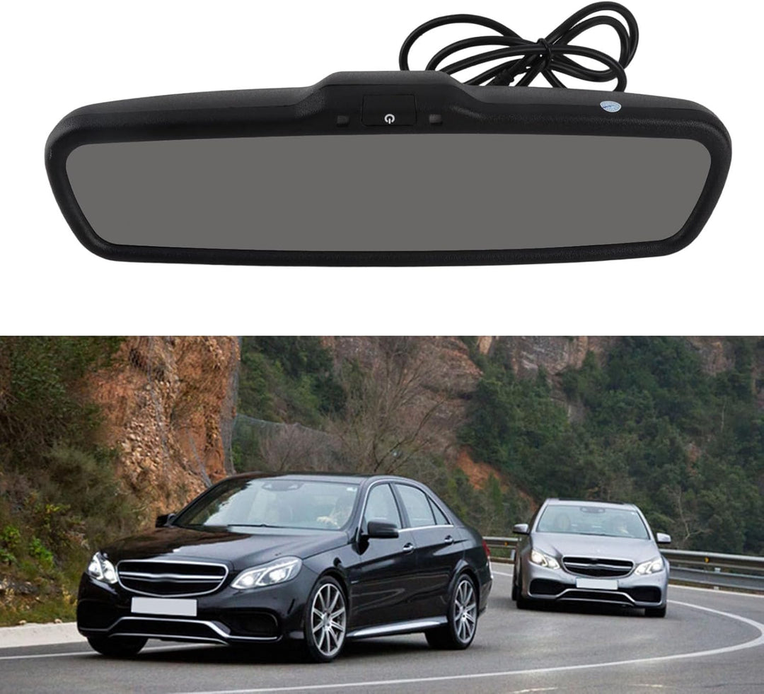 Rückspiegel-Monitor, 4,3 Zoll Auto Rückspiegel Auto Abblendmonitor mit Halterung Spiegel Dash Cam sc