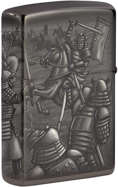 ZIPPO 49292 – Sturmfeuerzeug, Samurai, 360° Photo Image, High Polish Black, nachfüllbar, in hochwert