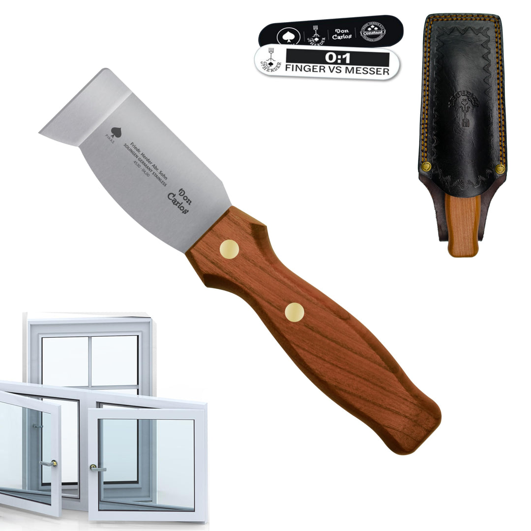 DON CARLOS Kratzmesser/Pallett Knife, Professionelles Entglasungswerkeug/Fenstermesser - universelle