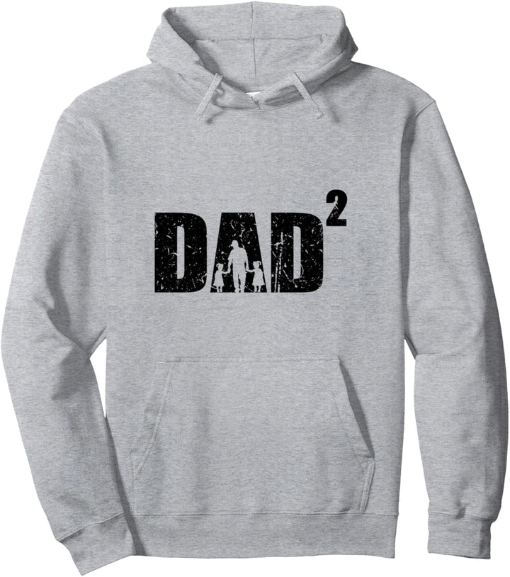 Dad hoch 2 zweifacher Papa Vater zwei Töchter Pullover Hoodie
