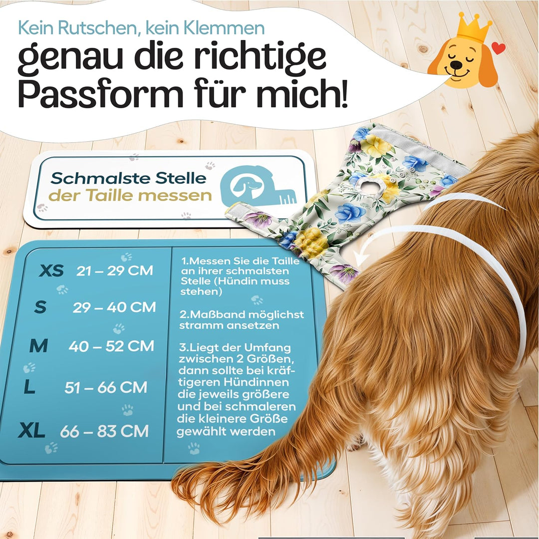 HUND IST KÖNIG® Hundewindeln für Hündinnen [3 STK] Saugstarke Läufigkeitshose für Hündinnen 3-Fach j