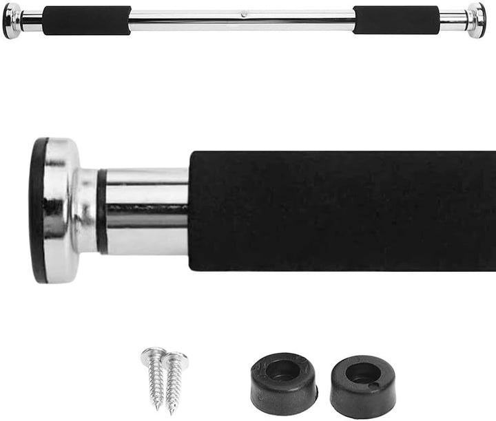 OcioDual Heimtrainer Reckstange Türstange Türreck Klimmzugstange Trainer Bauchtrainer 90cm Silber, S