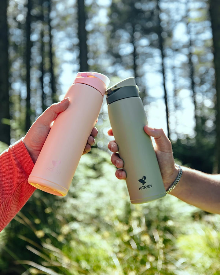 AORIN Trinkflasche Edelstahl 18/8, 500ml, Auslaufsicher Thermoskanne Isolierflasche Doppelwandig mit