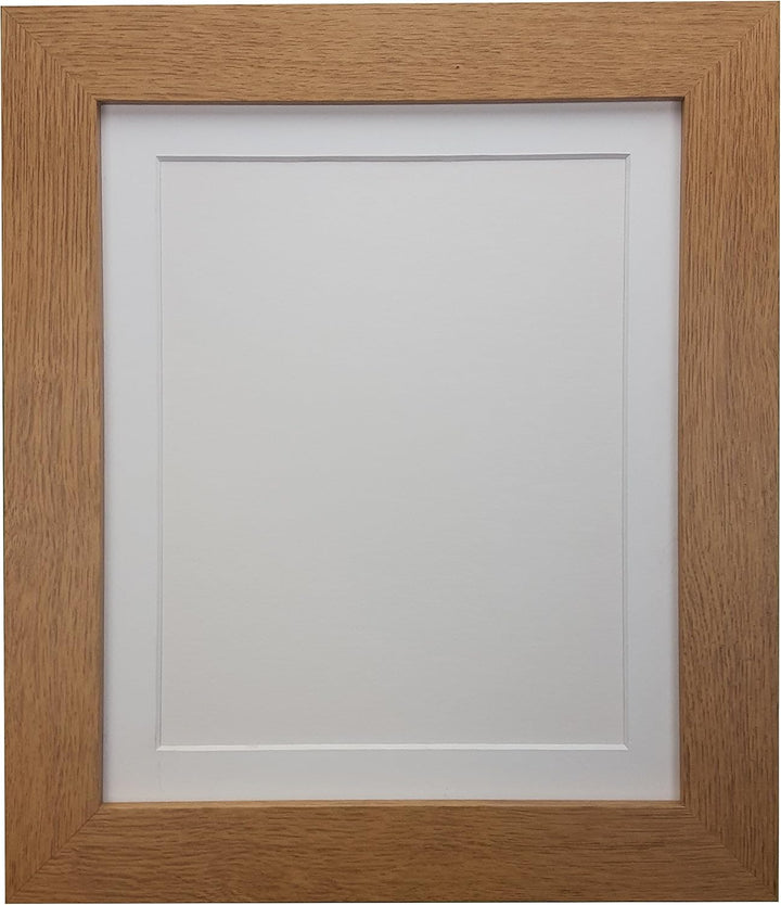 FRAMES BY POST Metro Bilderrahmen, Eiche, mit weissem Passepartout, Kunststoffglas, 76,2 x 61 cm, fü