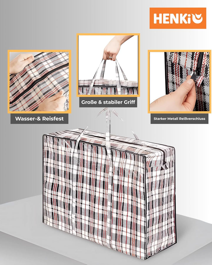 140L XXXL Extra Gross Aufbewahrungstasche Storage Bag, Umzugtasche, Jumbo Karton Travel Organizer, R