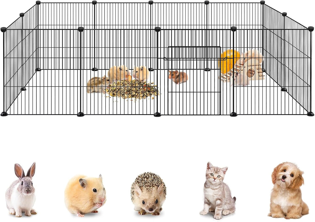 YRHome Freigehege Gittergehege für Kaninchen Hasen Meerschweinchen Gehege Freilauf Hamster Welpengeh