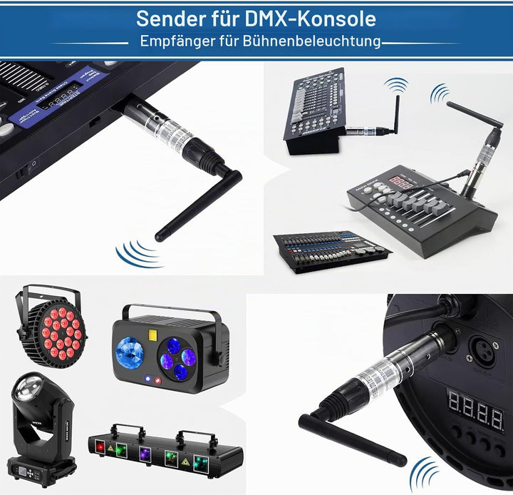 UKing Wireless DMX Controller, Wireless DMX512 Transmitter/Empfänger LED Lighting Controller Arbeit