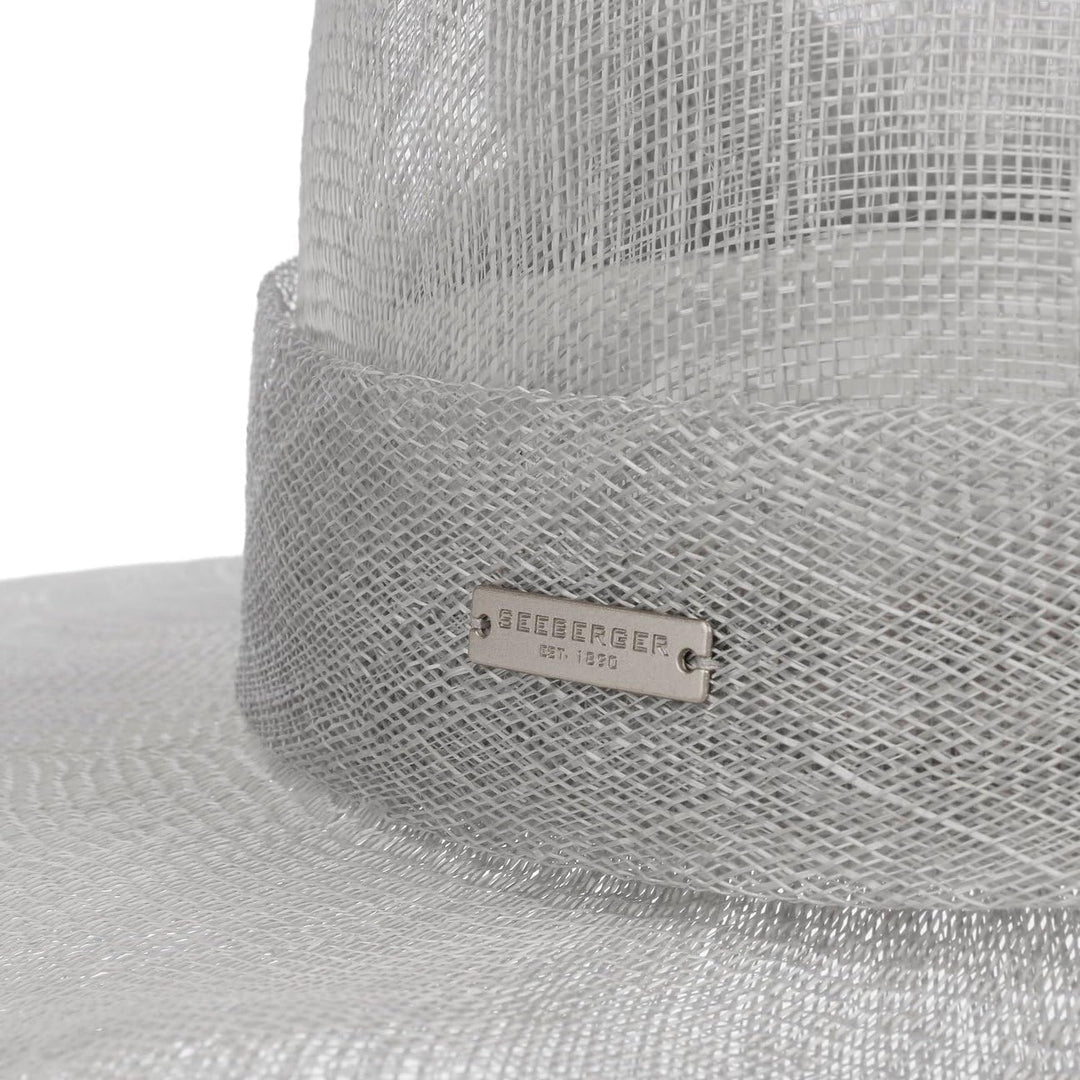 Seeberger Jella Flower Sinamay Strohhut Damenhut Anlasshut Sinamayhut 54-57 Grau, 54-57 Grau