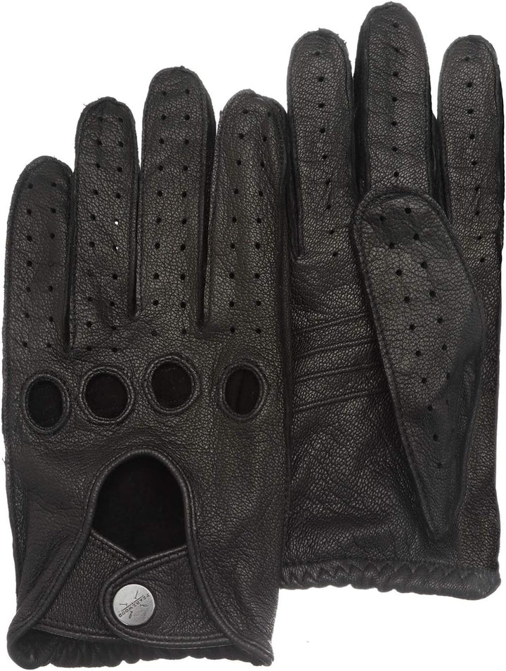 PEARLWOOD Herren Lederhandschuhe Steve für Autofahrer aus Ziegenleder XL (10) Black (200), XL (10) B