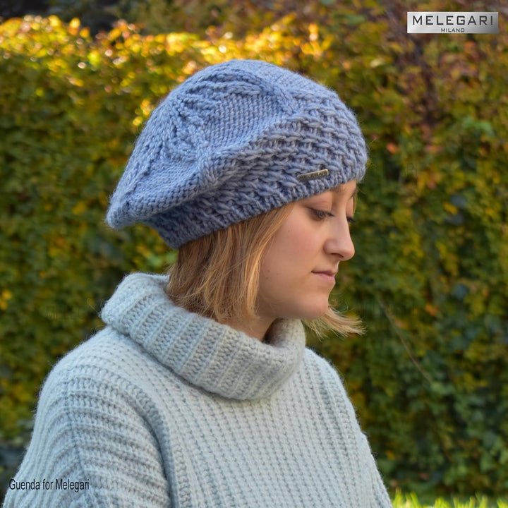 Strickmütze | Pragelierte Baskenmütze | Mütze aus Wolle und Alpaka | Made in Italy | Herren Damen |