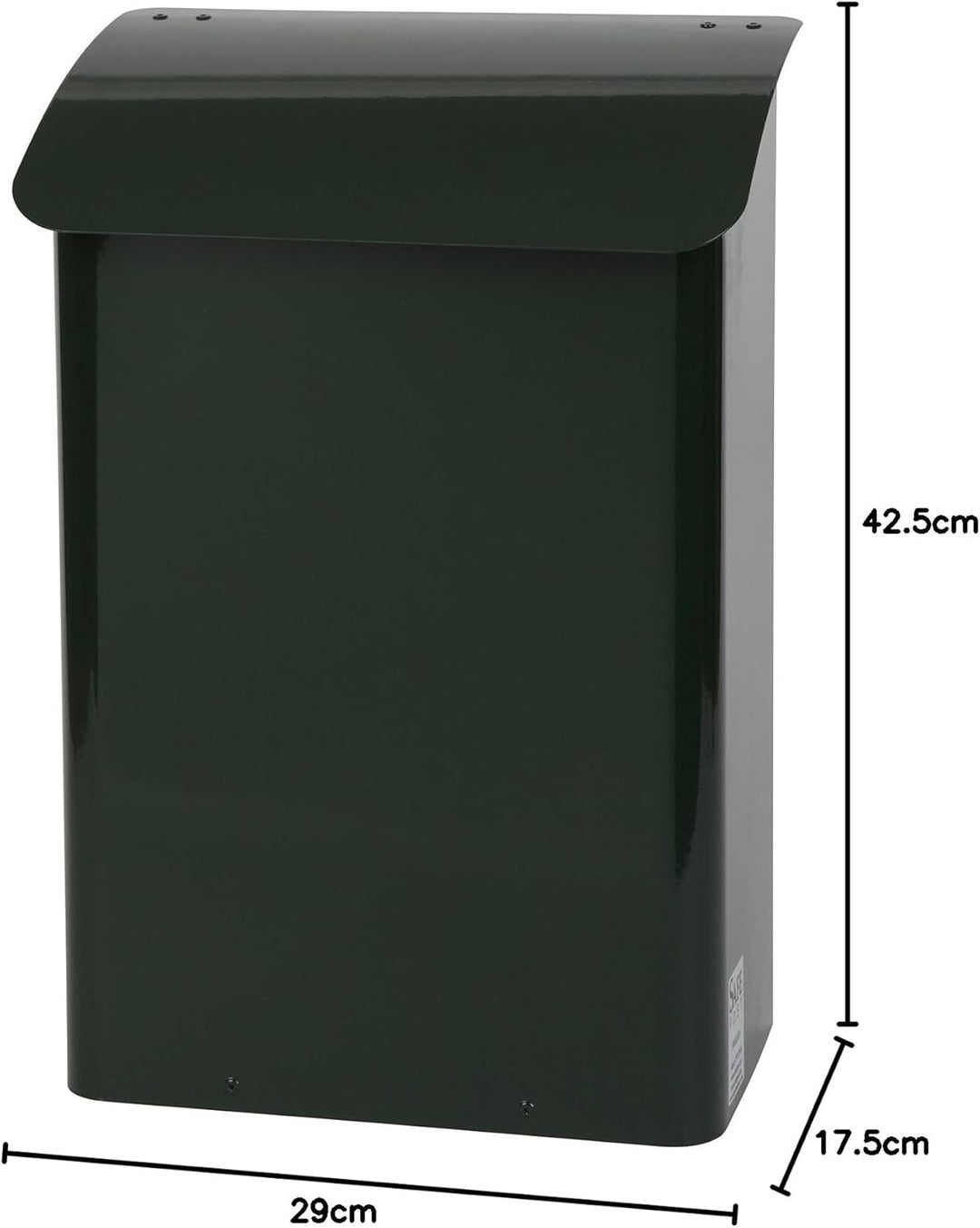 Wand-Briefkasten Safepost 14 grün (RAL 6009) racinggreen Sicherheits-Briefkasten mit doppeltem Fach