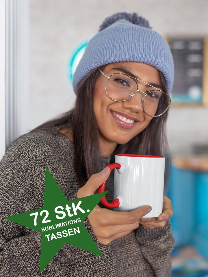 Acen Merchandise Sublimationstassen ohne Druck aus hochwertiger | Keramik inzeln oder im Set | Subli
