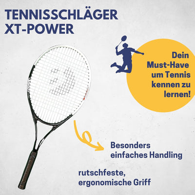 Best Sporting Tennis-Schläger für Einsteiger XT-Power 250g | Griffstärke L3 | Leichter Tennisschläge