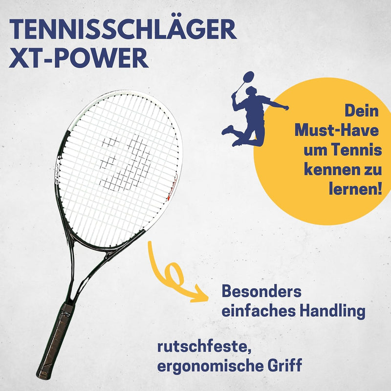 Best Sporting Tennis-Schläger für Einsteiger XT-Power 250g | Griffstärke L3 | Leichter Tennisschläge