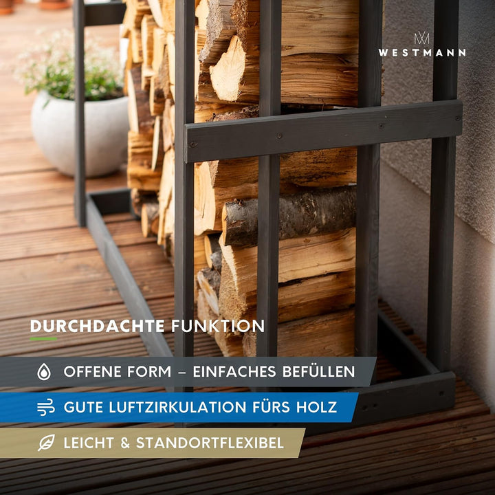 WESTMANN Kaminholzregal Harald 52x108x106 cm Kiefernholz Brennholzregal
