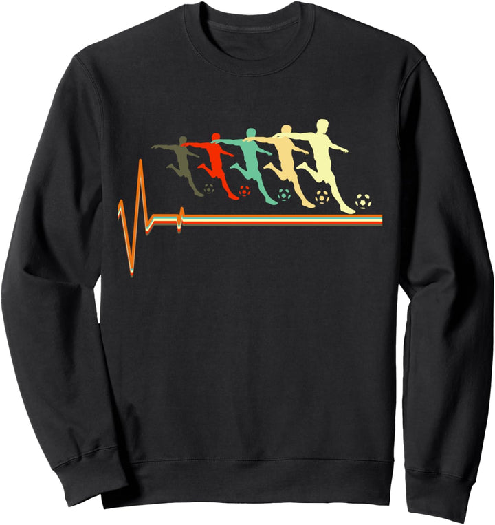 Fussball Trikot, Retro Vintage Fussball Herzklopfen Sweatshirt