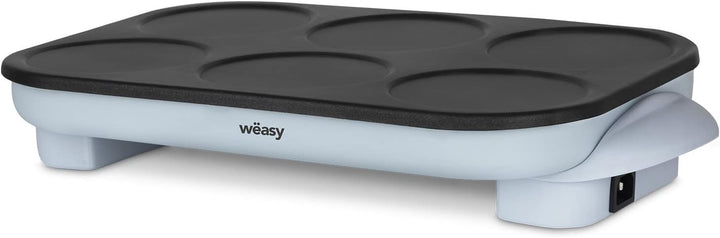 Party GOO60 Wëasy Crepesgerät, Mini Crepes und Pancakes, Antihaftbeschichtung, Temperatur bis 240 °C