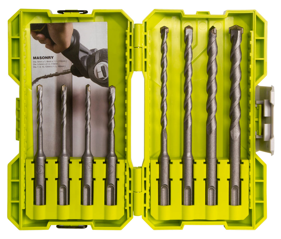 Ryobi RAK08SDS2 SDS+ Steinbohrer-Set, 8-teilig