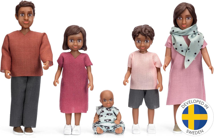 Lundby Puppenhaus Puppen für Familie - Puppenfamilie Nikki - Biegepuppen - Zubehör - Figuren - Masss