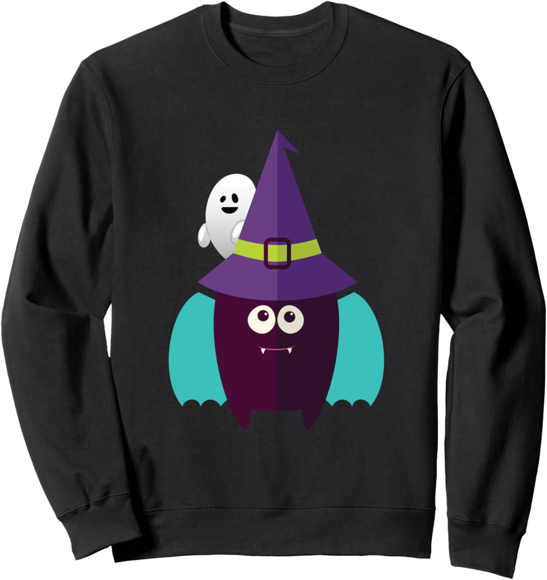 Fledermaus mit Hexenhut Halloween Fun T Shirt Sweatshirt