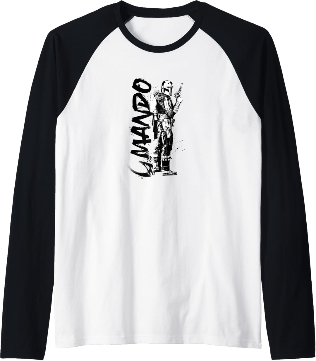 Star Wars: The Mandalorian Splatter Portrait Raglan