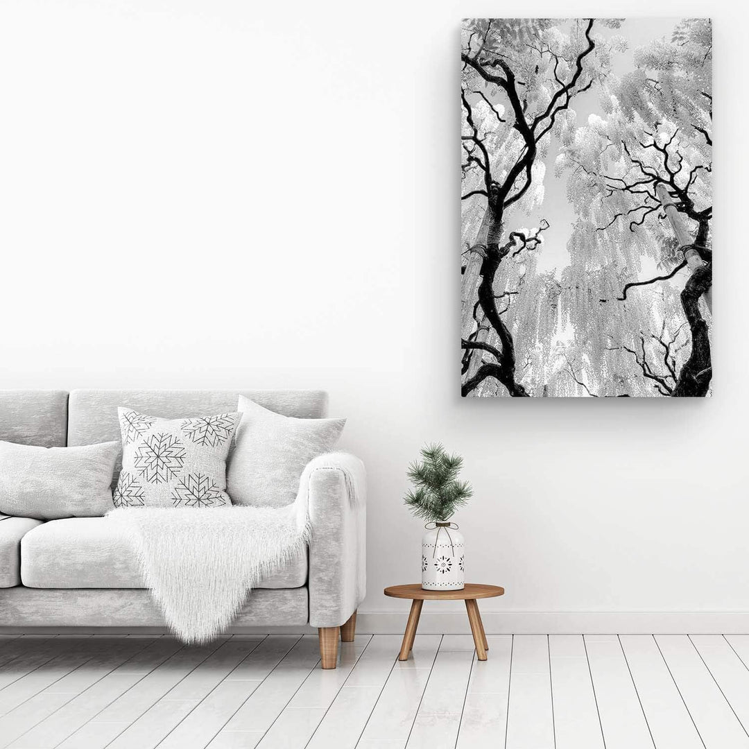 Startonight Leinwandbilder Schwarz und Weiss Bäume, Doppelansicht Überraschung Modernes Dekor Kunstw