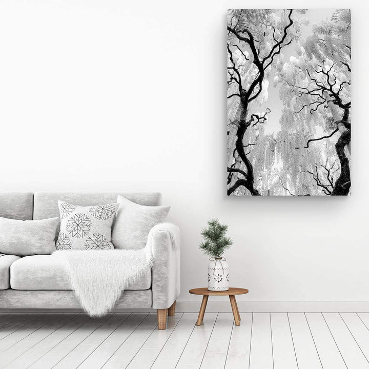 Startonight Leinwandbilder Schwarz und Weiss Bäume, Doppelansicht Überraschung Modernes Dekor Kunstw