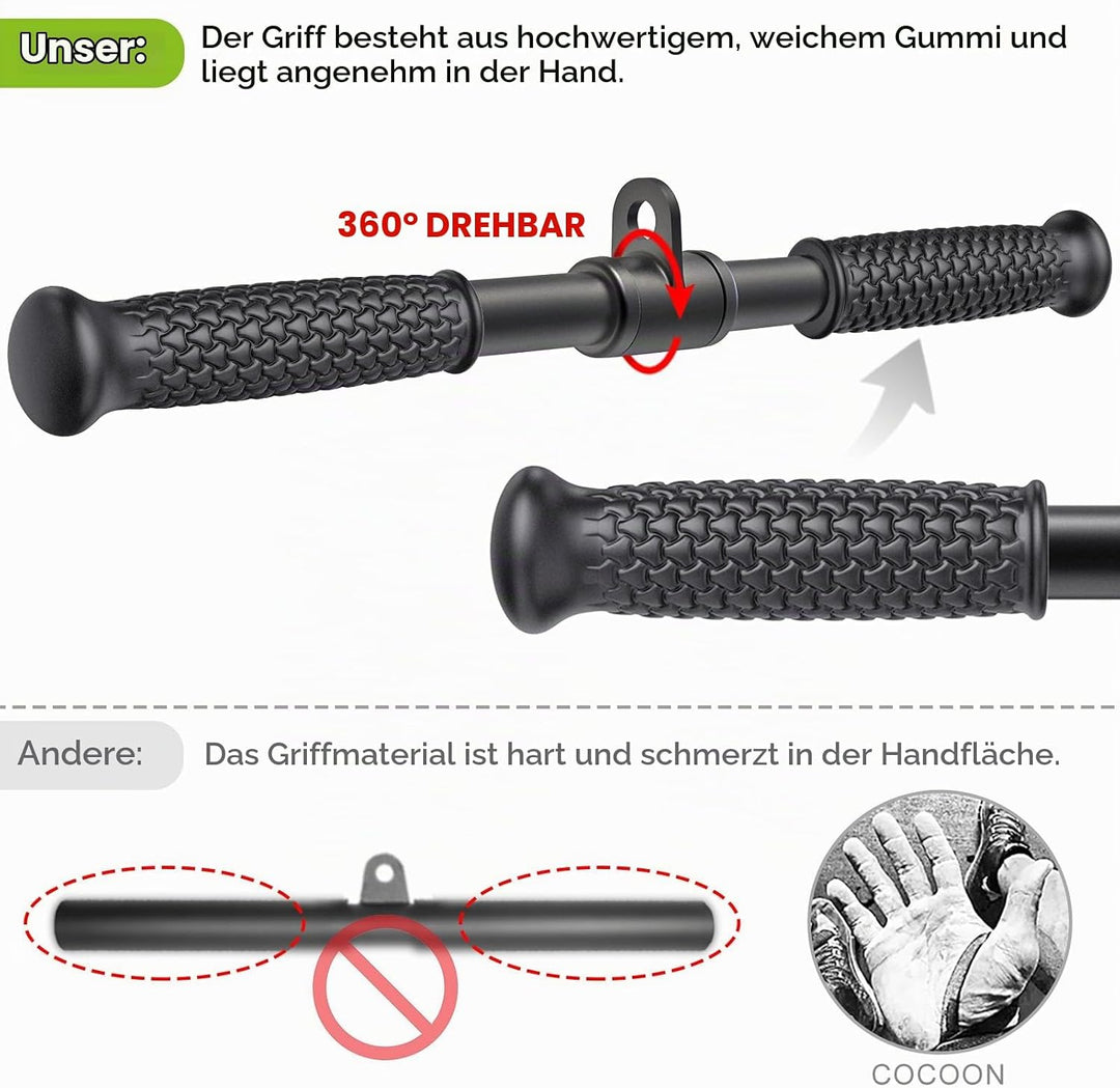 SELEWARE Handles for Cable pulls, Cable pulls kabelzug LAT pulldown bar, kabelzug Fitness Biceps Tri