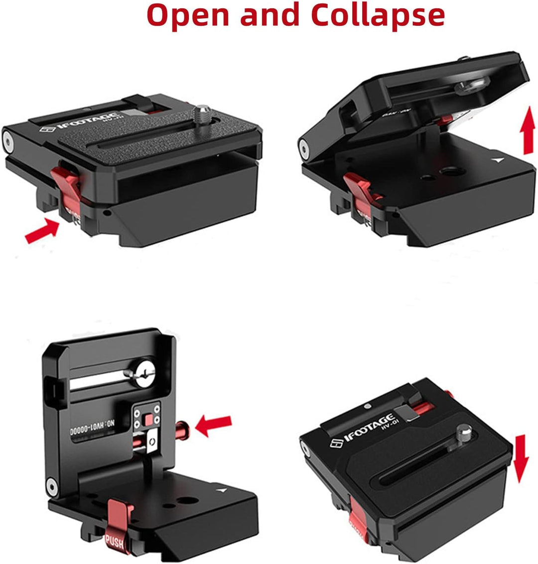 IFOOTAGE Kamera L Shape Plate Horizontale und Vertikale Konvertierungsplatte,Max.Belastung 5KG HV-01