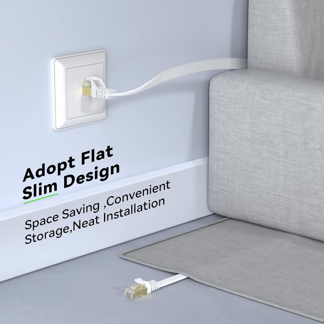BUSOHE Cat 8 Ethernet-Kabel 20m, Hochgeschwindigkeits- Gigabit RJ45 LAN Netzwerkkabel, 40Gbps 2000Mh