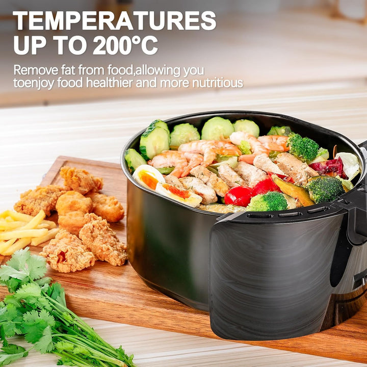 Heissluftfritteuse 5,5L 1800W Air Fryer LED-Touchscreen Frittieren ohne Öl | Grosses Fassungsvermöge