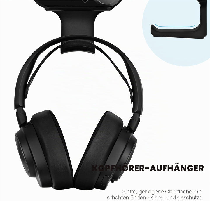 BRAINWAVZ Untertisch-Kopfhörer-Aufhänger für Steelseries Arctis Nova Pro kabellose Headsets mit Dock