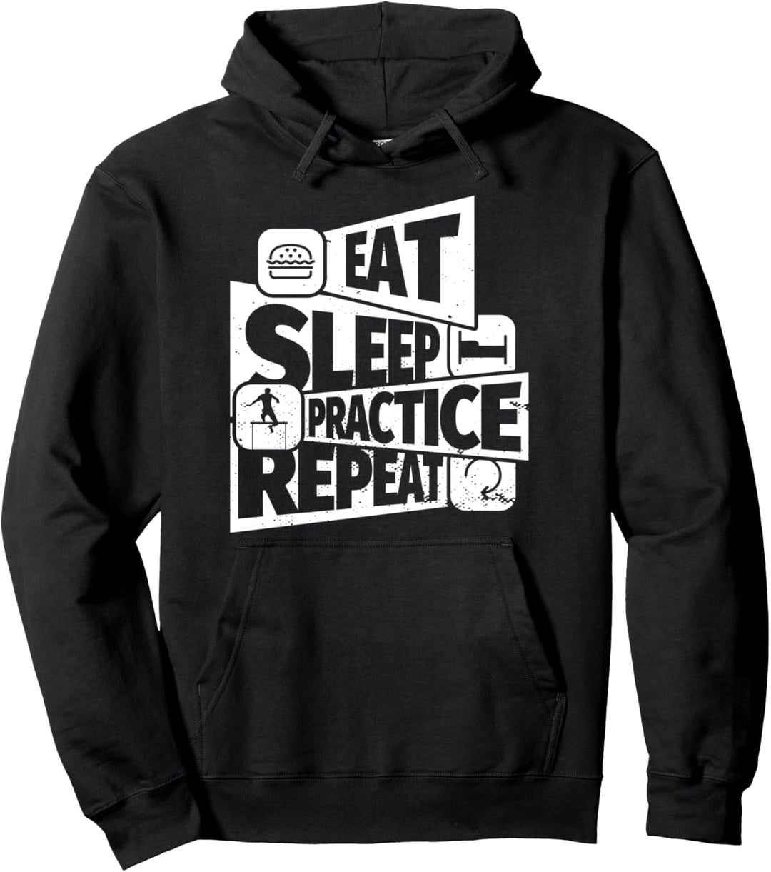 EAT SLEEP Hurdling REPEAT Lustiges Hürdengeschenk Pullover Hoodie